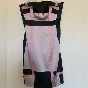 Beautiful and Sexy Black and Pink Panel Dress By Jax size 10